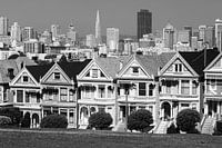 The Painted Ladies in Black and White, San Francisco