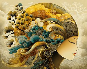 Golden Waves | Fantasy & Flora in Gold