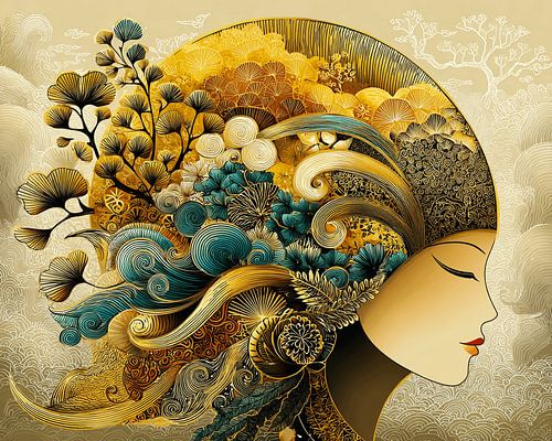 Golden Waves | Fantasy & Flora in Gold