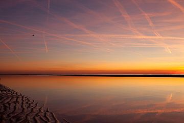 Zonsondergang op de Noordzee