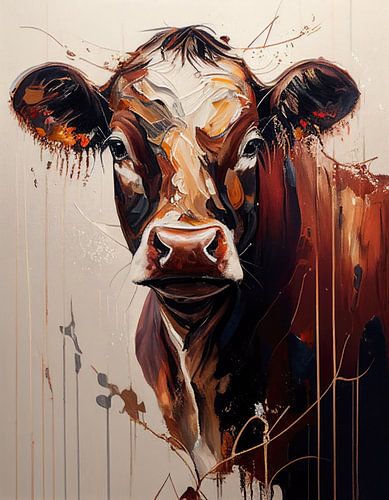 Portret van een koe