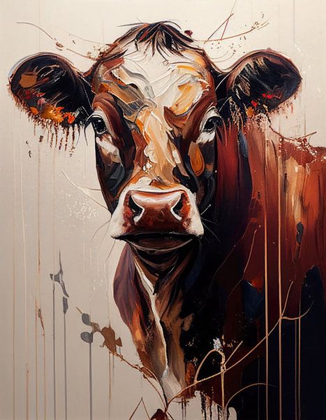 Portrait of a cow by Bert Nijholt