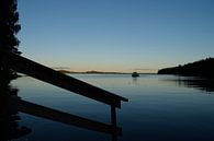 Baugerüst an einem finnischen See von Jan Verschoor Miniaturansicht