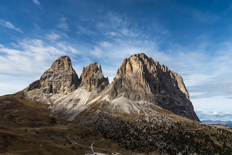 Spotlight on Sassolungo - Dolomites, Italy by Thijs van den Broek