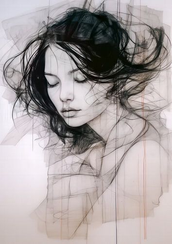 Frau in anmutigen Linien