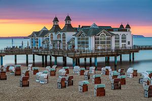 Sonnenuntergang am Strand von Sellin, Rügen, Deutschland