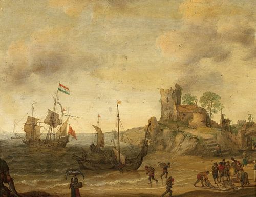 Fishermen at the seaside, Adam Willaerts