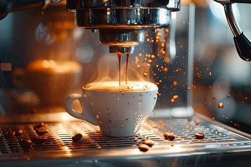 kop koffie of cappuccino drinken