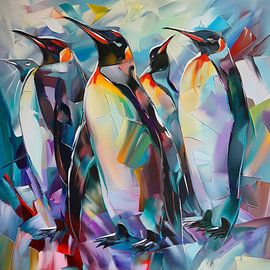 Bunte Pinguine von ARTemberaubend