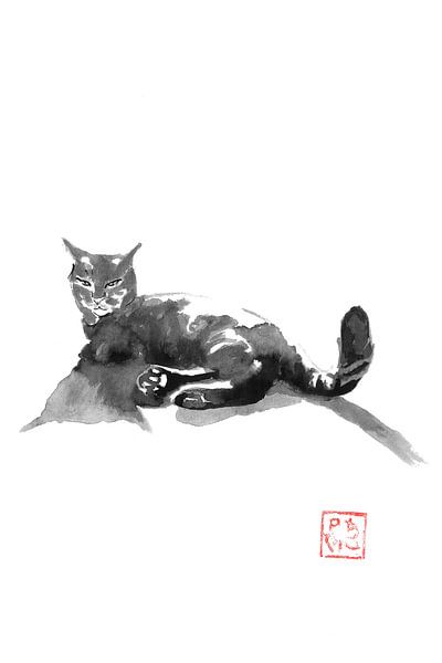 cat on the road by Péchane Sumie