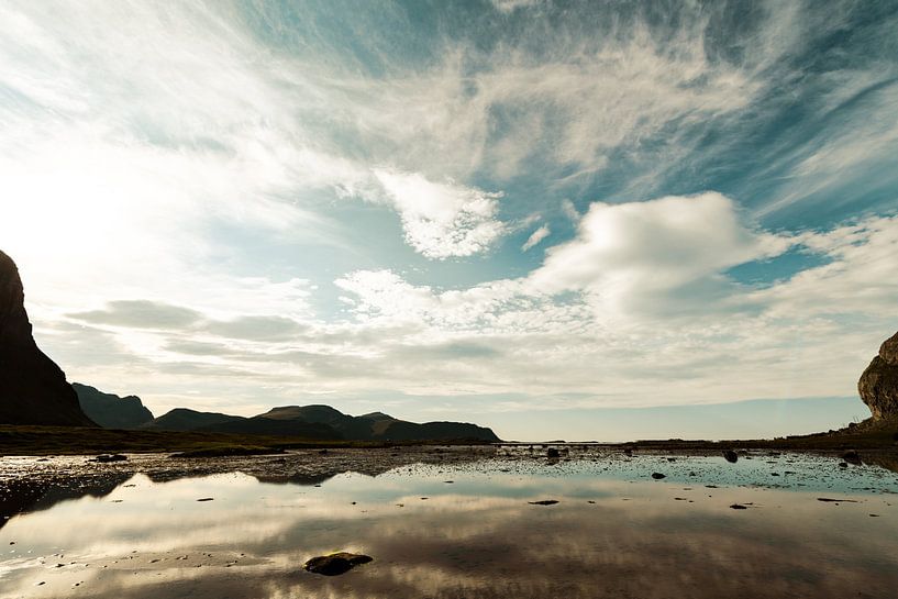 Evening atmosphere Flakstad Lofoten Norway by FOTOFOLIO.DE