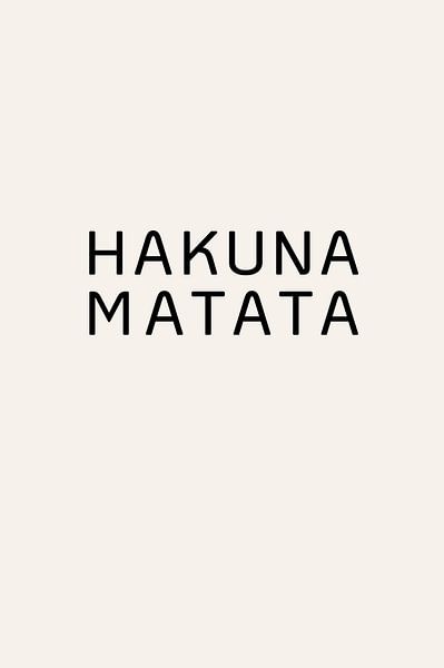 Hakuna matata noir par Creative texts