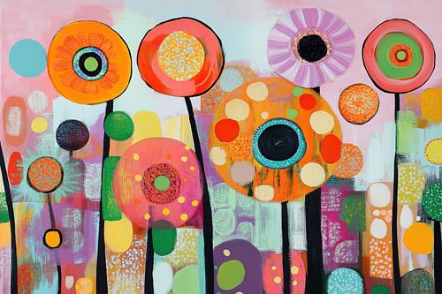 Zomerbloemen abstract