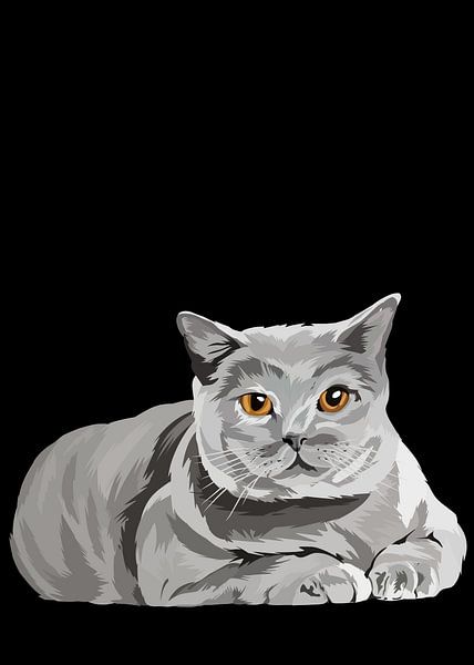 Chat de compagnie en vectoriel par IHSANUDDIN .