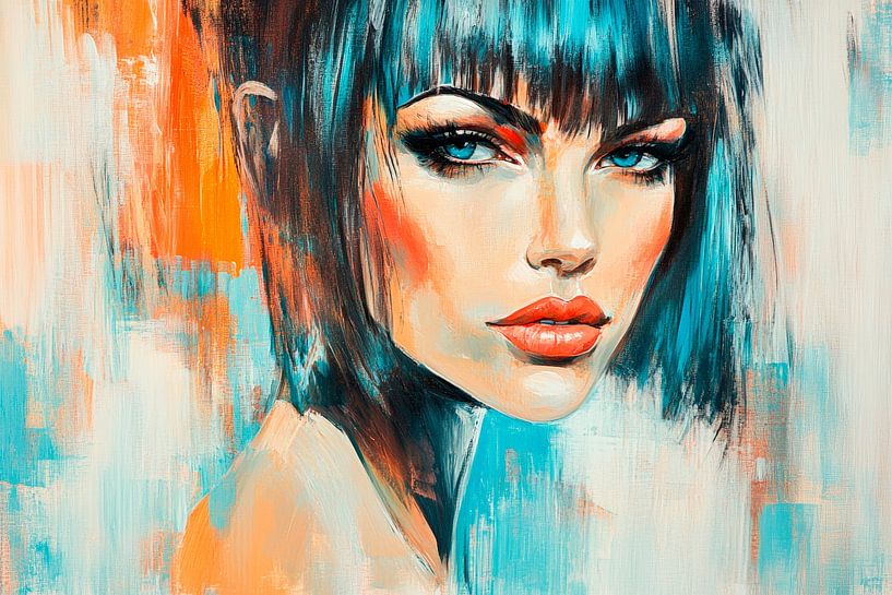 Colourful look - modern femme fatale by Poster Art Shop