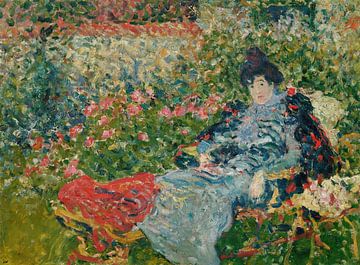 Louis Valtat - Gabrielle Valtat au jardin (circa 1900) sur Peter Balan