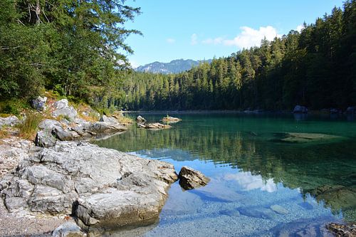 Eibsee bij Zugspitze Beieren Duitsland