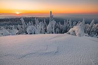 Blick auf Sonnenuntergang und Winterlandschaft von Martijn Smeets Miniaturansicht