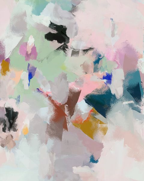 Abstract in soft and warm pastel shades by Studio Allee