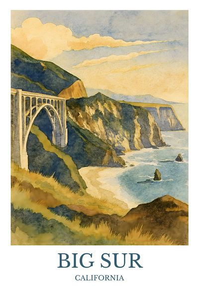 &quot;Majestätischer Sonnenuntergang in Big Sur&quot; von Robert Swaine