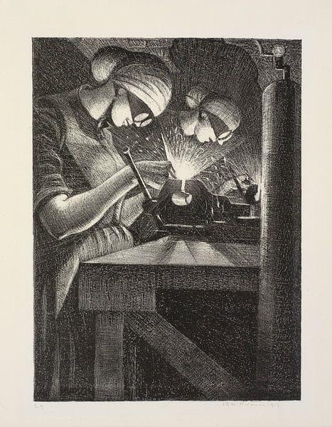 oxyacetylene welding, Christopher Nevinson, 1917 by Atelier Liesjes