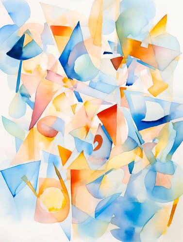 Dynamisch abstract schilderij