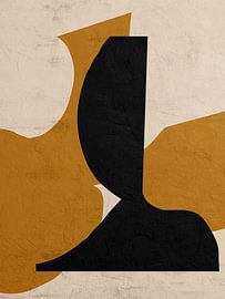 Abstract organic geometric art in earth tones by Online Arts