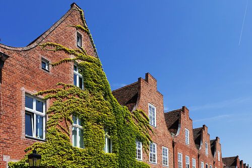 Historische gevels in de Nederlandse wijk in Potsdam