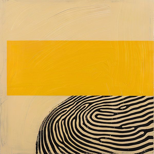 Geometric - Yellow lines by Poster Art Shop