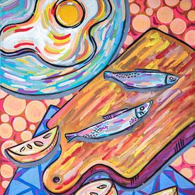 Vis en ei stilleven van Ariadna de Raadt-Goldberg