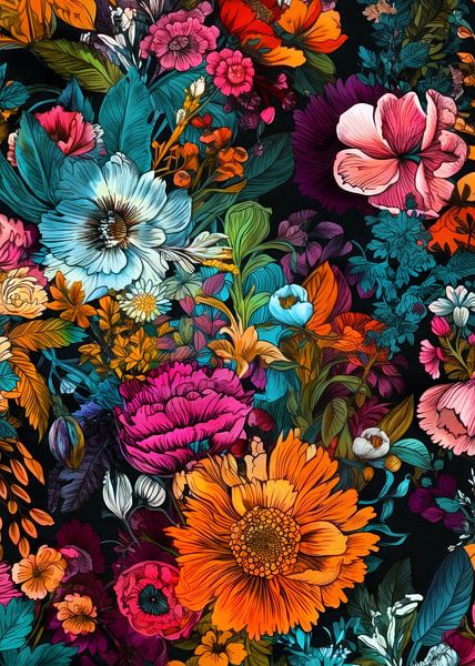 Flowers botanical pattern 2 #nature by JBJart Justyna Jaszke