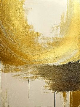 Abstract: Goud structuren -3 van Studio Pieternel
