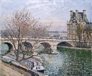 The Pont Royal and the Pavillon de Flore (1903) by Camille Pissarro. van Studio POPPY