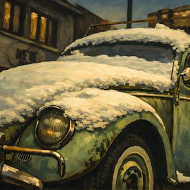 Beetle in the snow by Geert Van Baelen