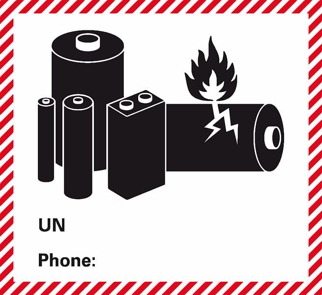 Lithium Batterien Warnzeichen ADR von de-nue-pic