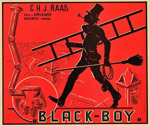 BLACK BOY, Werbeetikett, 1920 von Atelier Liesjes