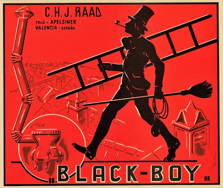 BLACK BOY, Werbeetikett, 1920 von Atelier Liesjes