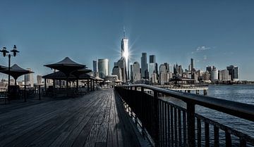 New York Skyline World Tradecenter van Edward van Hees