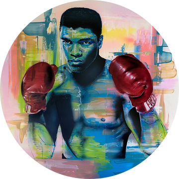 Muhammad Ali schilderij van Jos Hoppenbrouwers