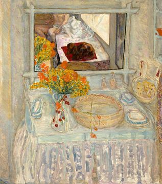 Kaptafel en spiegel, Pierre Bonnard