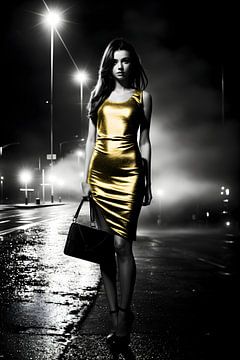 Golden Dress van Lonely Art