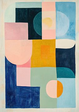 Pastel Abstract | Pastel Geometrie van De Mooiste Kunst