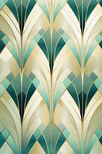 Turquoise and Gold Motif