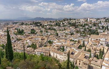 Uitzicht over Granada vanaf het Alhambra van Reis Genie