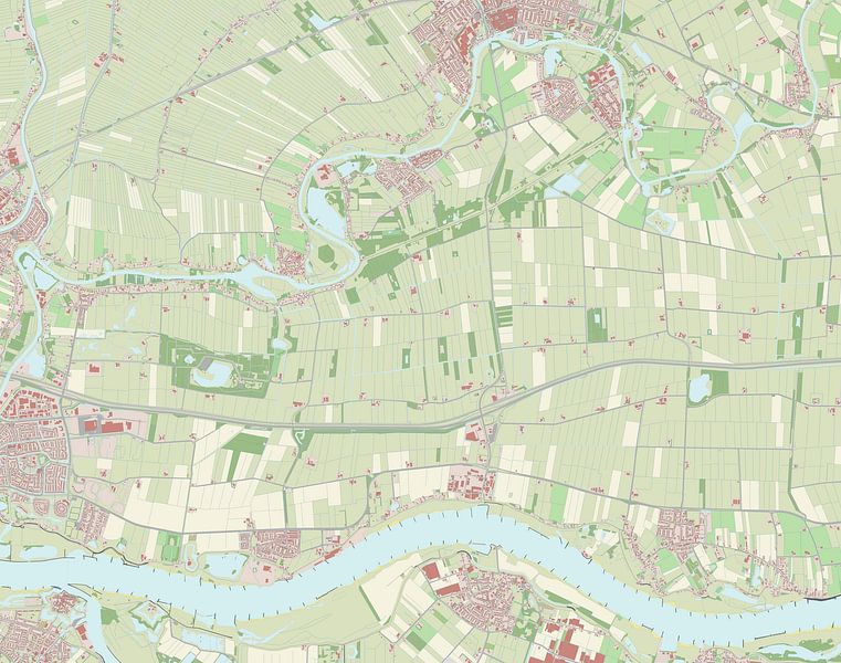 Map of Lingewaal by Rebel Ontwerp