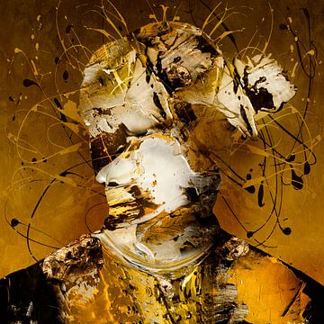 Figuratieve kunst abstract goud van Beeldmeester