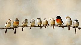 Gruppe Vögel von But First Framing