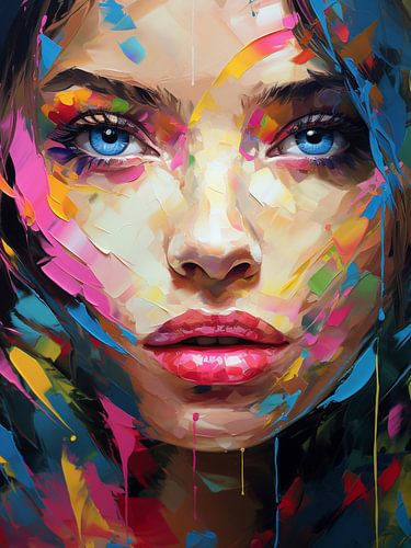 Portrait abstrait moderne