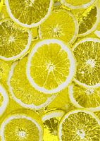 Metallic Limes - Neon Geel Abstracte Muur Art