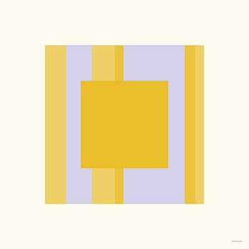 Abstract Yellow Lilac Square